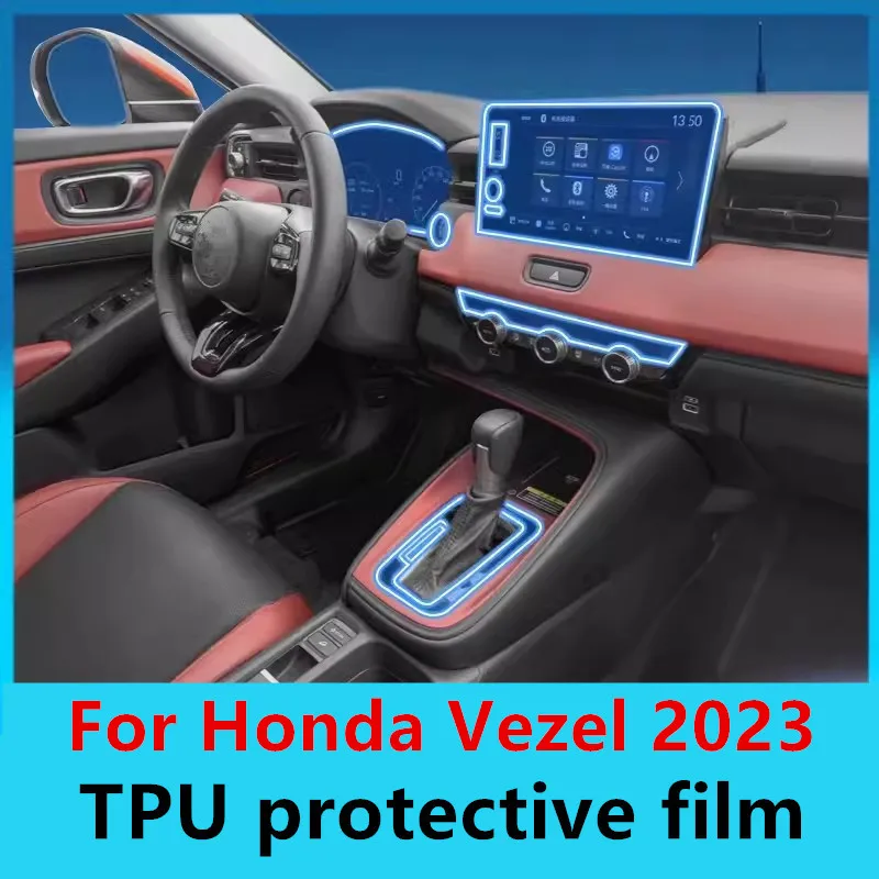 

Car Interior Center console Transparent TPU Protective film Anti-scratch Repair film For Honda Vezel 2023 Auto Accessories