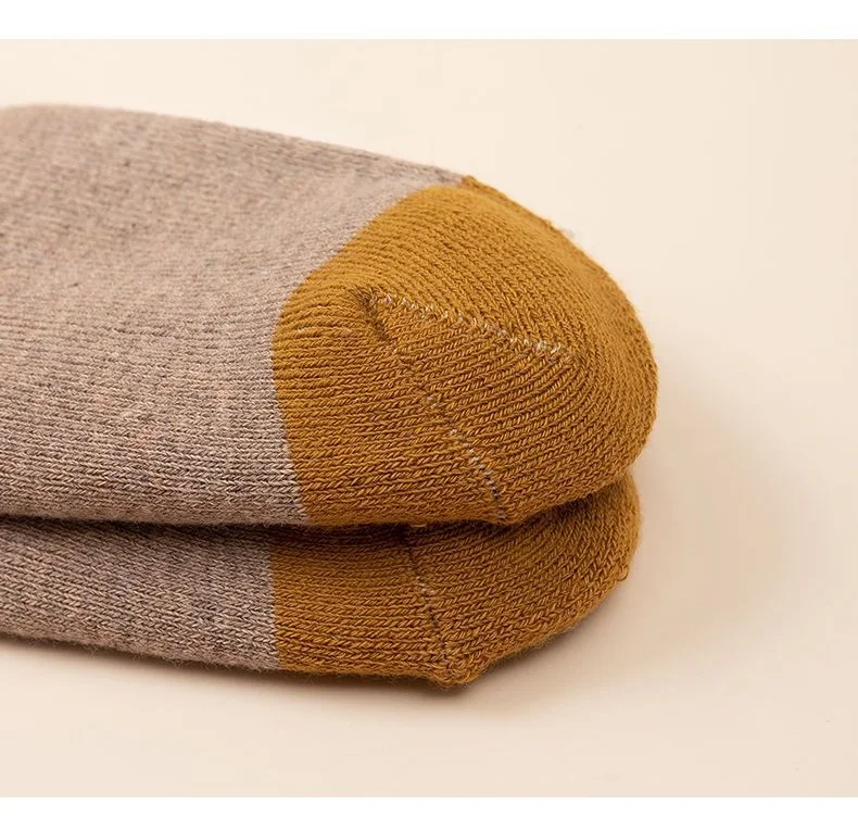 Wintersocken für Jungen und Mädchen, dicke Thermo-warme Baumwollsocken, verdickte Babysocken, Socken mit flauschigem Bärenmuster, 5 Paar – Detail 9