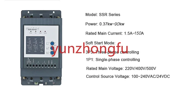 Wysoką Ceną Dobrej Jakości Trójfazowy 380V 160KW 250HP 320A Miękki Rozrusznik Jednofazowy Trójfazowy SSR