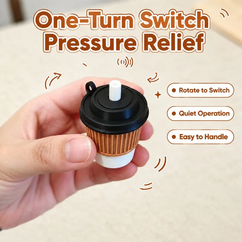 3D Printed Simulated Coffee Cup Spinning Fidget Gadget, New-style Keyring Pendant, Pocket Stress Relief Plaything, Trendy