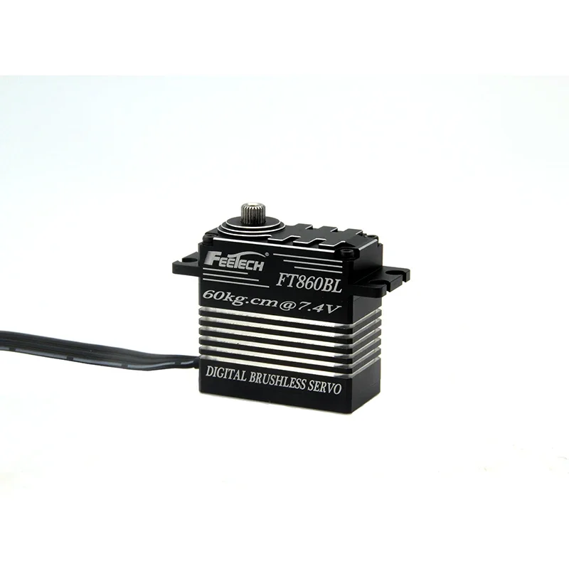 Highly Cost-effective 65Kg Digital Servo FT860BL | 7.4V, 0.24s/60°, Aluminium Case, Stainless Steel Gear| RC Model Accessories