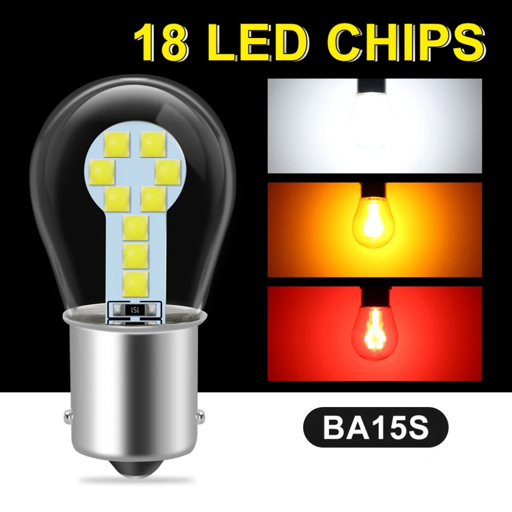 2/4pcs 1156 BA15S P21W LED Bulbs Brake Tail Light Turn Signal Light 12V Super Bright Car Reverse Lamp For Back Up Reverse Lights