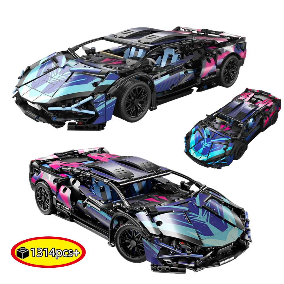 

1314PCS NEW Technical Building Blocks Racing Car Model Collectible Car Toys For Boy Desktop Decorations Model Birthday Gifts
