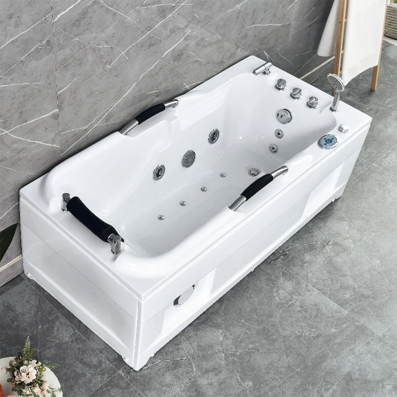 

Modern bathroom bathtub with massage pure acrylic material Jacuzzi