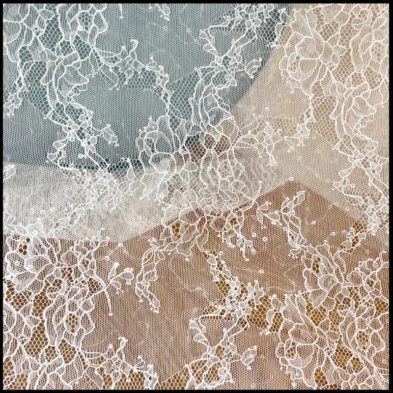 New glitter thin lace flower fabric wedding dress curtain wedding stage tablecloth decorative accessories