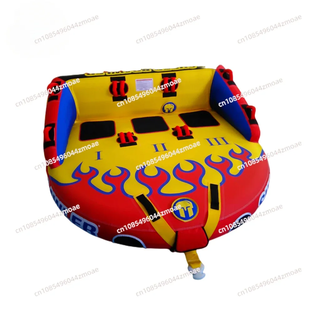 OEM Custom Sea Ski Jet PVC Inflatable Flying Towable Tube For Boating 3  Chair Speed Boat Water Tube Water Sport