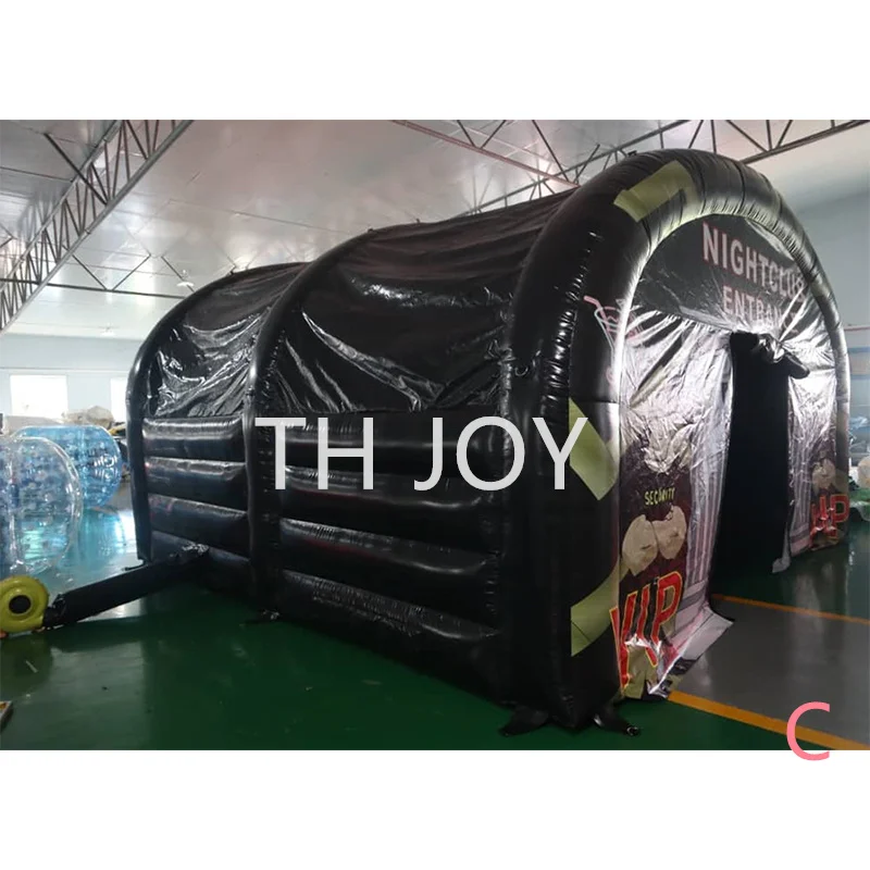 free air ship to door, Commercial PVC Black Portable night club tent Inflatable Cube Party Tent inflatable nightclub