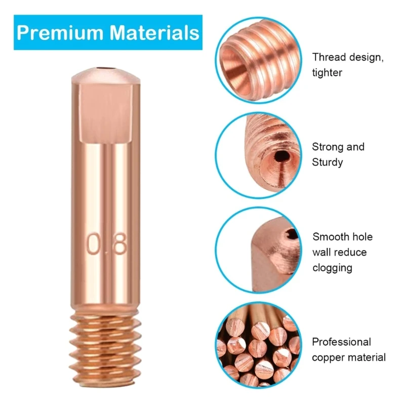 Flux Cores Gasless Nozzle Tips Kit Flux Cores Welder Mig Welder Flux Welder Contact Tips Gasless Nozzle Gas Diffusers