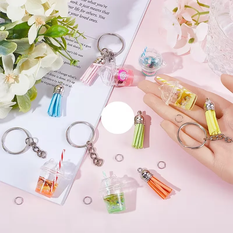 

20 комплектов мини-акриловых брелок в форме кофейной чашки в форме чашки, украшения для вечеринок и подарки - идеально подходят на Рождество и День Благодарения