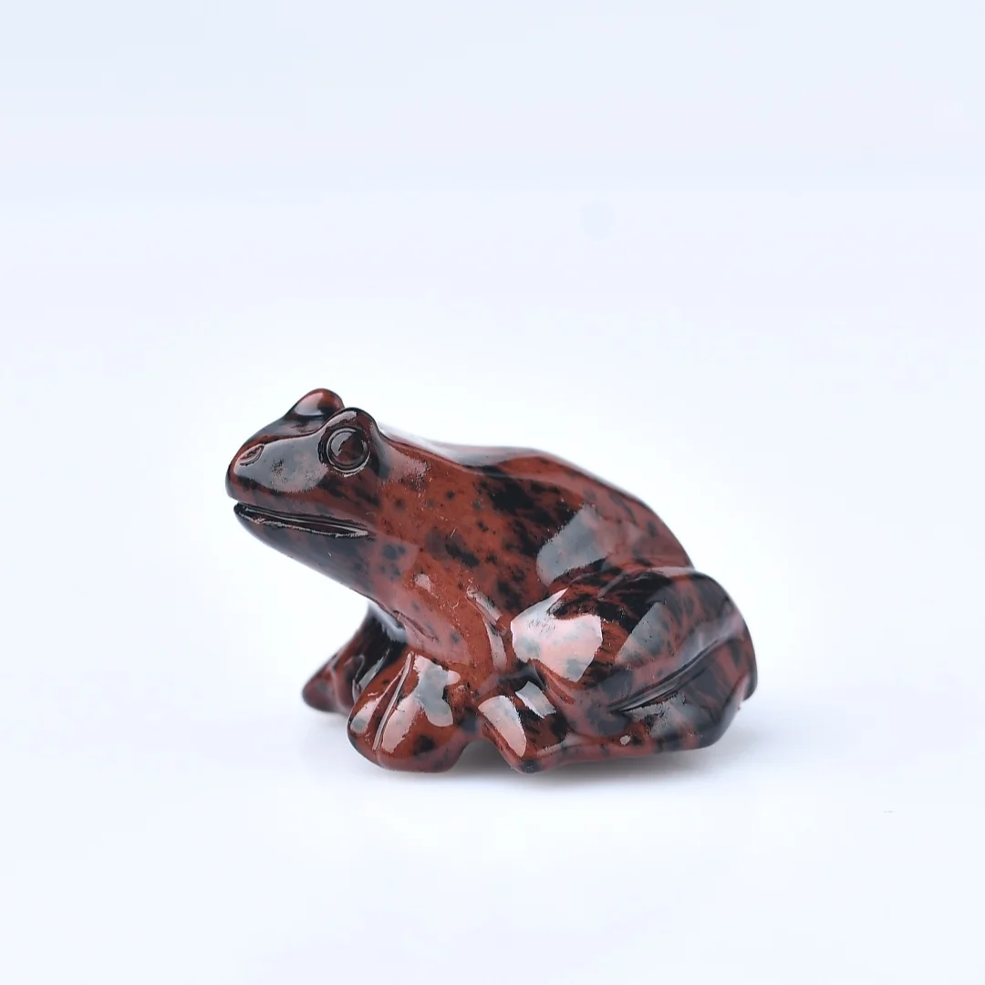 Natürlicher Kristall, geschnitzter Frosch, Heilkristall-Dekoration für den Heimgebrauch, einzigartiges Geode-Rock-Kunstwerk, Geschenk – Detail 4
