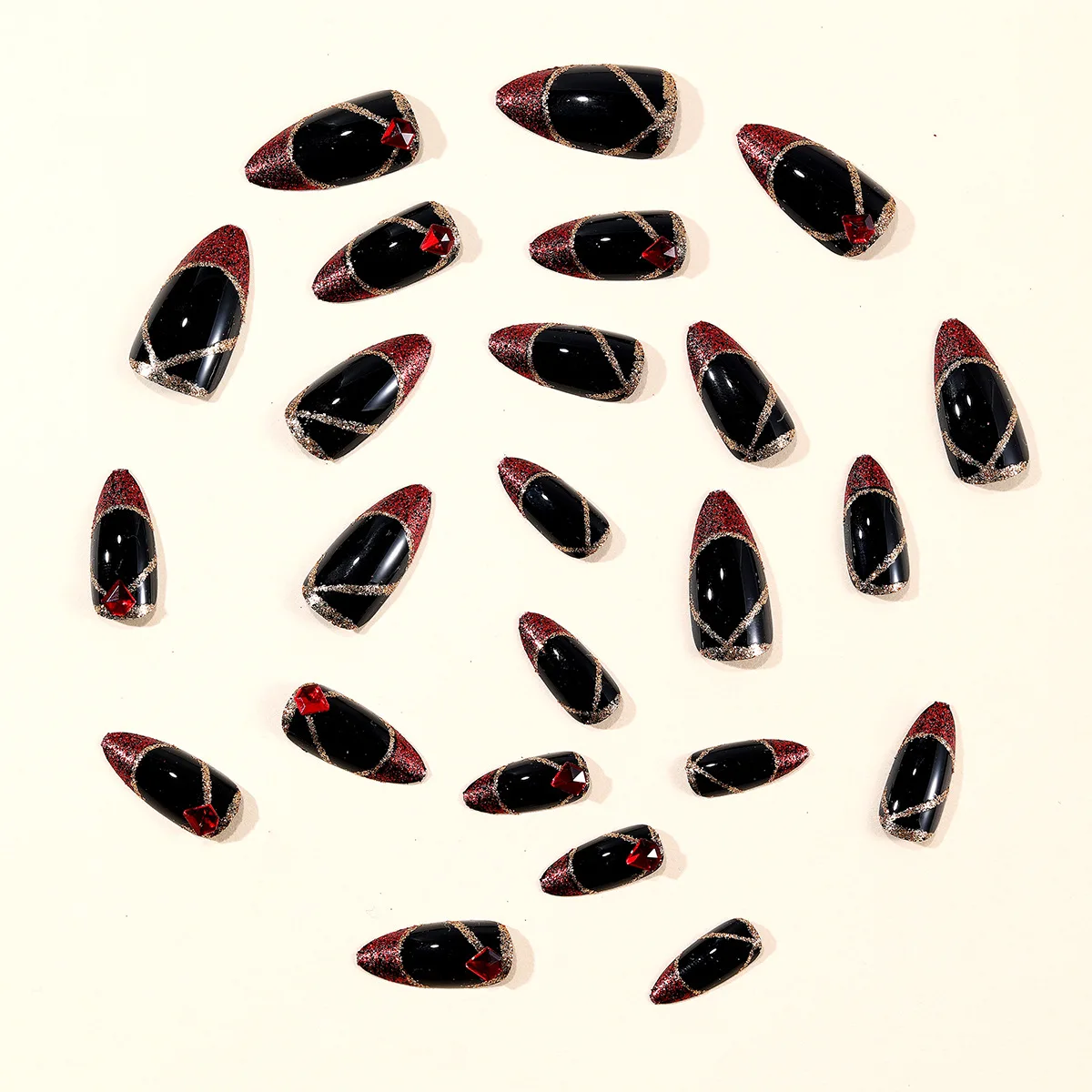 After 2-day wear test showing glitter retention