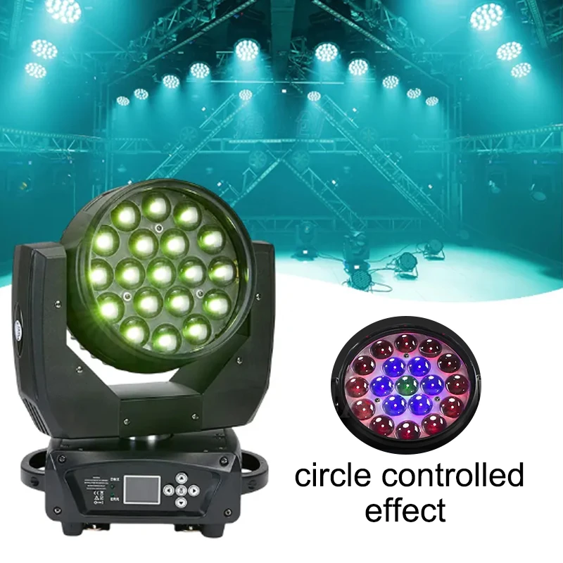 BOTAI  19*15W Aura LED Stage Light System Zoom Wash Moving Head