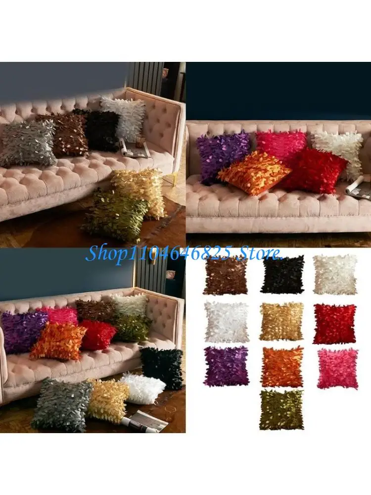 3D Cover Soft Silk Fabric Cushion Case 42x42cm Decorative Cushion Case For Living Room Couch And Sofa