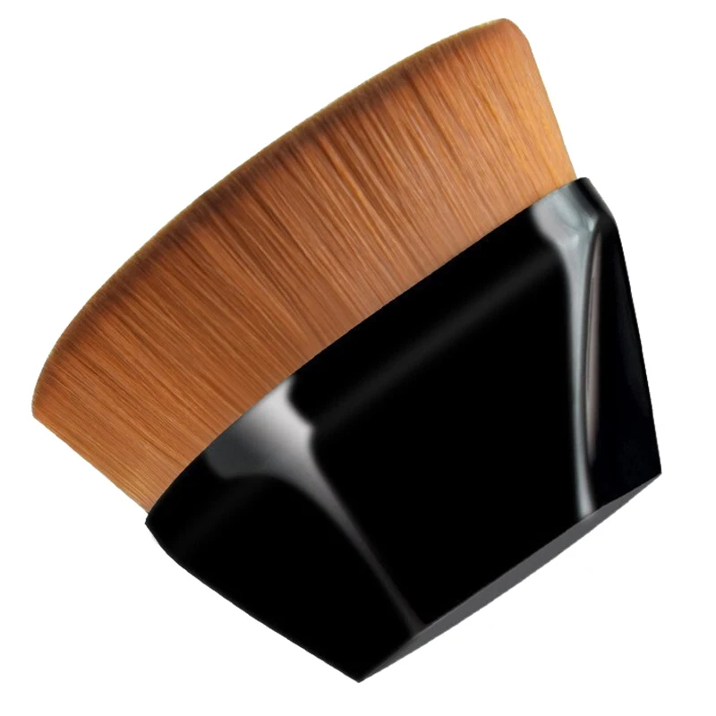 1 PCS Foundation Cepillos de maquillaje Pétalo-Cepillo de Kabuki plano en forma de herramienta de crema líquida o cosméticos