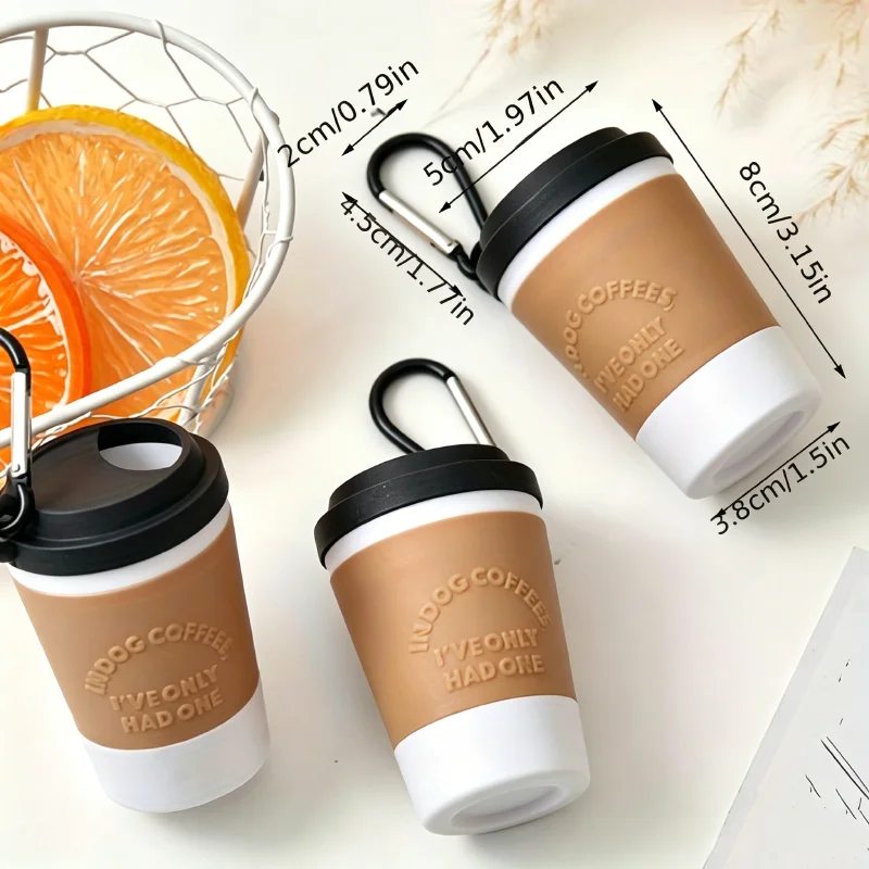 Dog Poop Bag Dispenser Coffee Cup Shape Portable Pet Waste Bag Holder Outdoor Walking Leash Clip Pet Garbage Organizer image 4