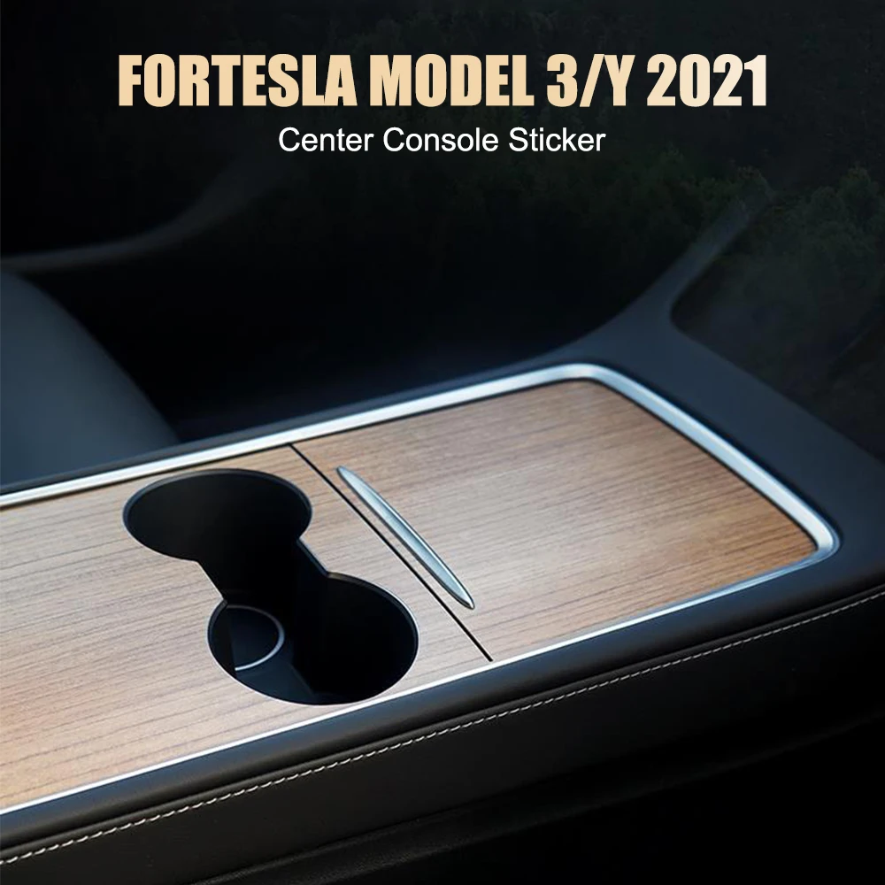 PVC Film Multi Style Car Central Control Panel Sticker Interior Decoration For Tesla Model 3 Model Y 21-22 Central Console Trims