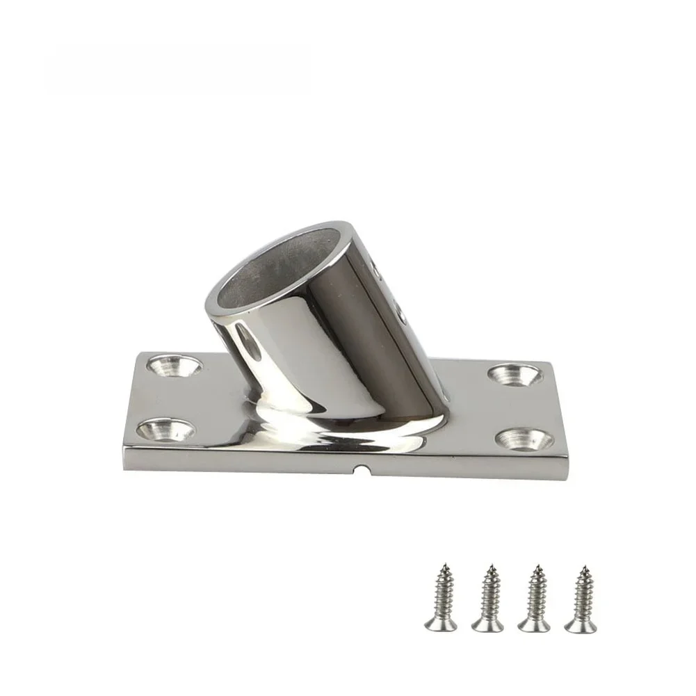 Marine Grade 316 Stainless Steel Hand Rail Rectangular Base for Yachts Boats Fit 22 mm 7/8 inch and 25 mm 1 inch Rails