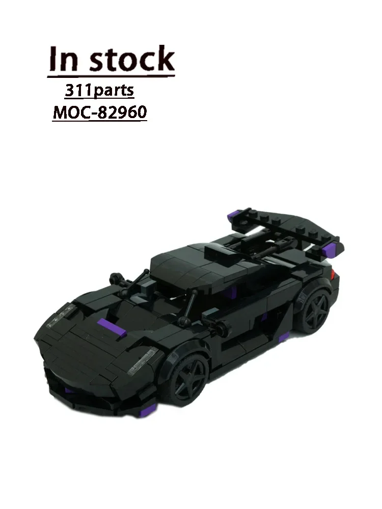 MOC-82960 New Sports Car Assembly Splicing Building Block Model MOC Creative Custom Kids Birthday Building Block Toy Gift