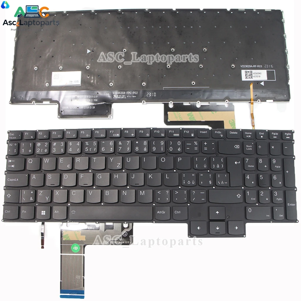Czech French Russian Hebrew TR Keyboard for LENOVO Y7000P IRH8 R7000P 2023 2024 G5000 APH8 Legion LOQ 15 / Y9000P 16IRX9 BACKLIT view 3