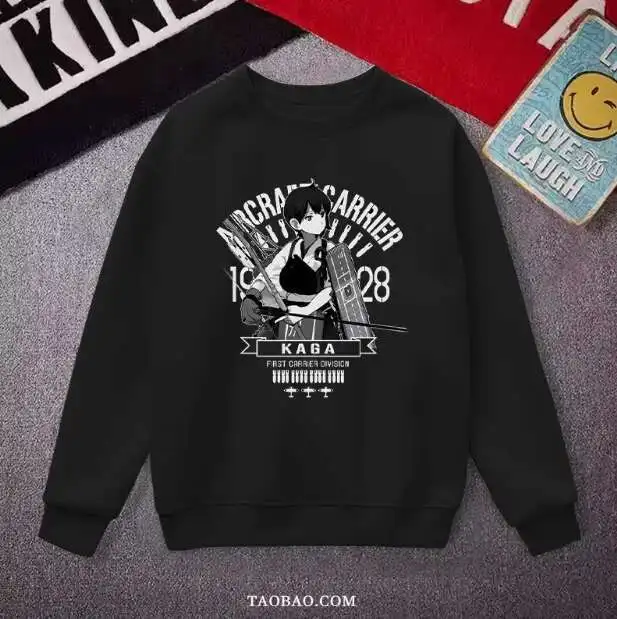 

Anime Kancolle Kaga Hooded Hoodie Cosplay Autumn Winter Men Women Coat Loose Jacket Tops anime