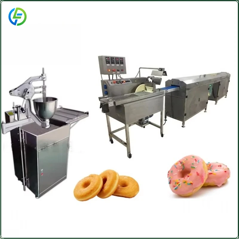 Automatic Doughnut Machine Extruder Machine Cooling Conveyor Glazing Automatic Donut Machine Line FL Customized