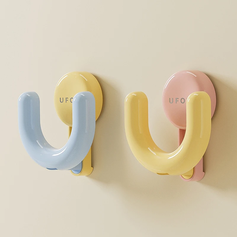 رف شبشب UFORU Dopamine Style Sucker - حامل جداري للحمام بدون مثقاب مع تصريف |   تخزين متعدد المشاهد