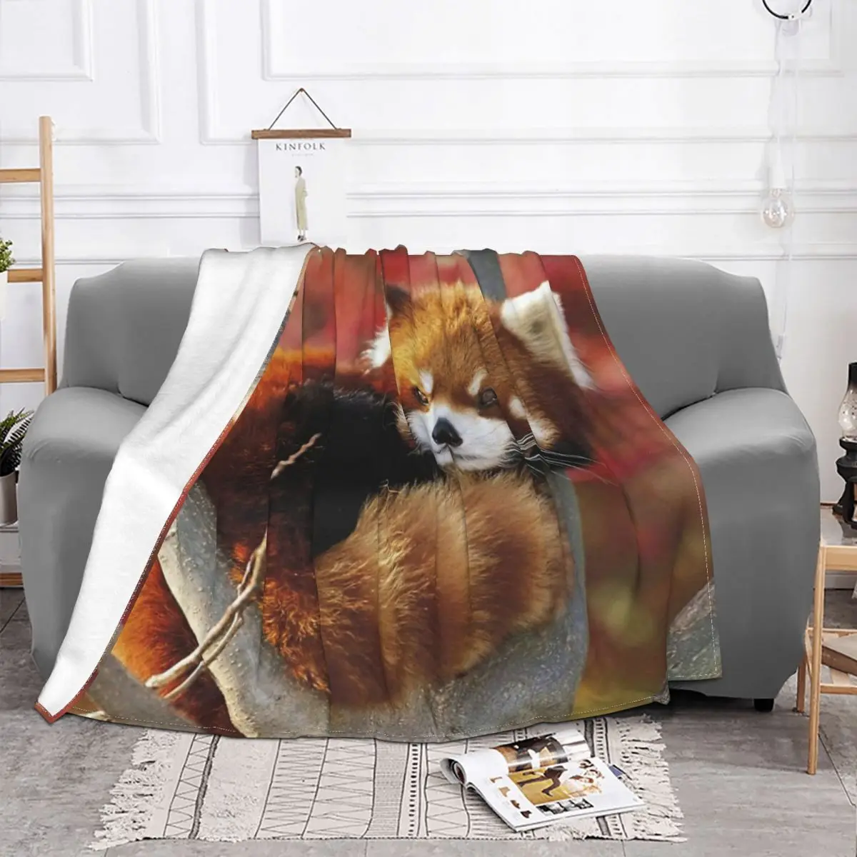 Red Panda Quilt Bedroom Couple Blankets Winter Warm Blanket Throw Blanket