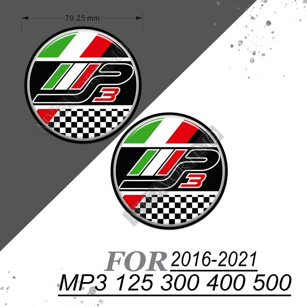 

2016 - 2021 For PIAGGIO MP3 125 300 400 500 Moto Scooter Emblems 3D Motorcycle Stickers