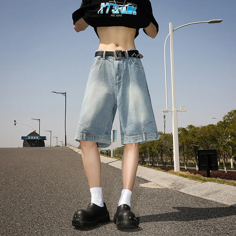 

High-Waisted plus Size Denim Shorts Stretchy Comfortable Fit Summer 2025 Trendy Casual Style for All Body Types M-8XL