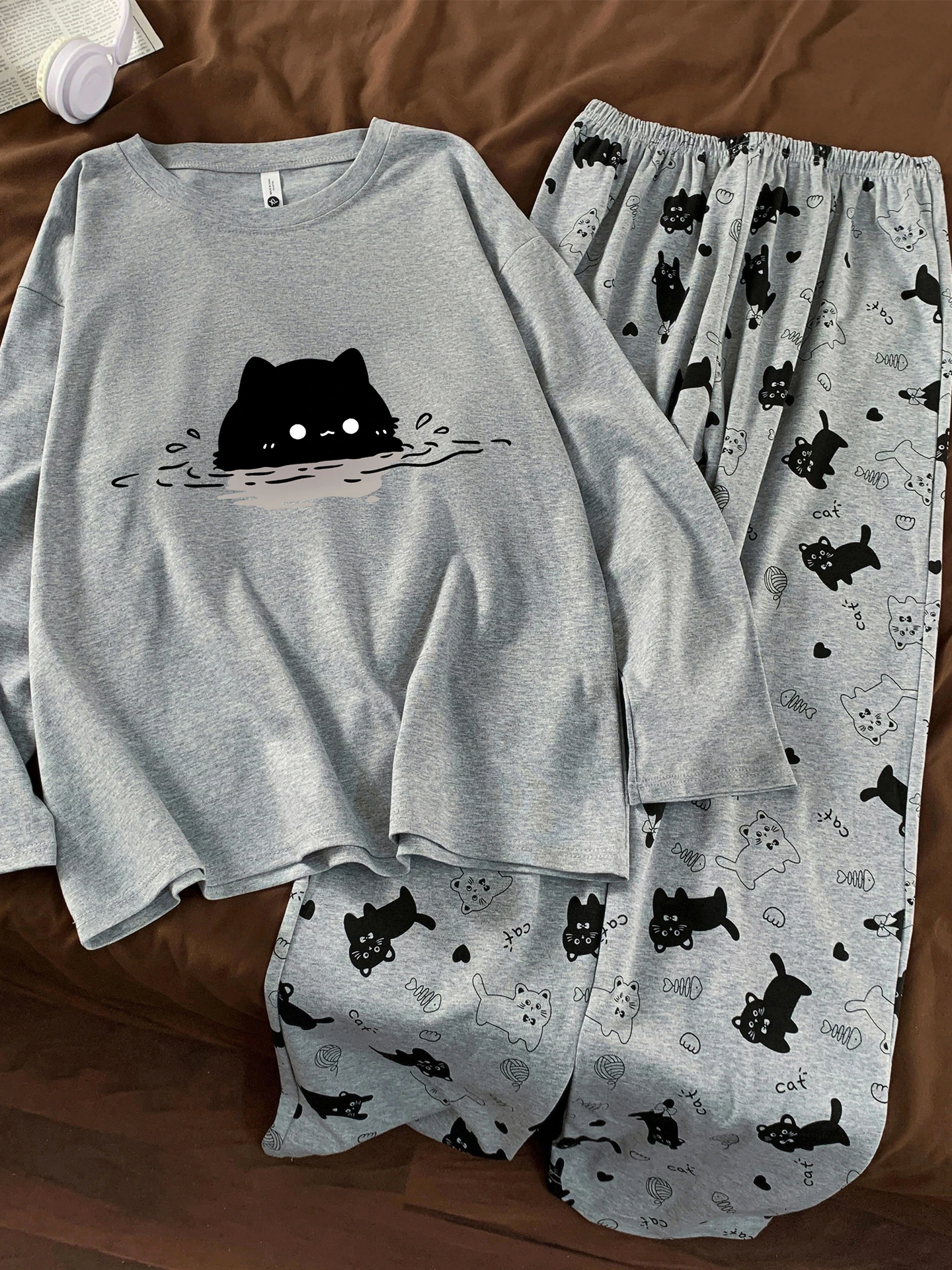 

2026 New Women's Cotton Pajamas Long Sve Thin Home Clothes Set Bla Student Spring Summer Autumn Pure Cotton Nightgown