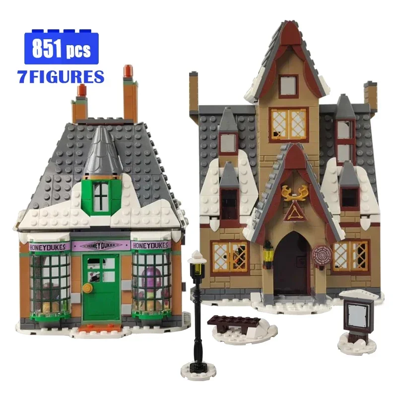 76388 Movie Magic World Building Block Visit The Village City Construction Street View Bricks 851pcs Toys for Children Gift Set