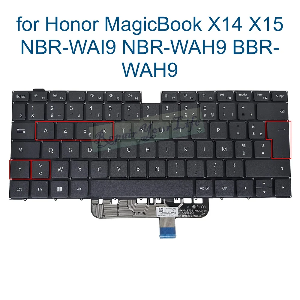 Belgian French AZERTY PT-PO Keyboard for Honor MagicBook X14 X15 NBR-WAI9 NBR-WAH9 BBR-WAH9 Keyboard Brazil Portuguese 9Z.NG2SH