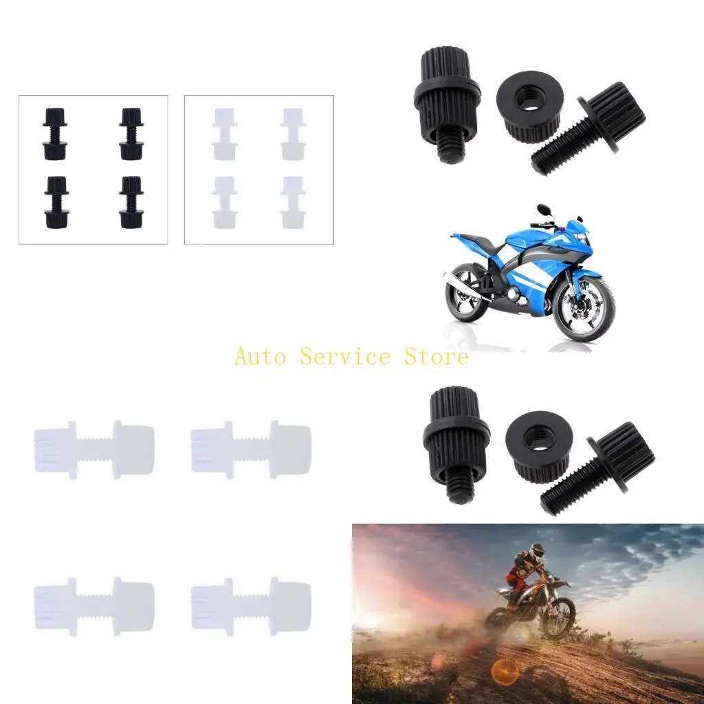 

462A Versatile & Corrosion Frees Motorcycle License Plate Screw Set Nylon Bolts 4pcs