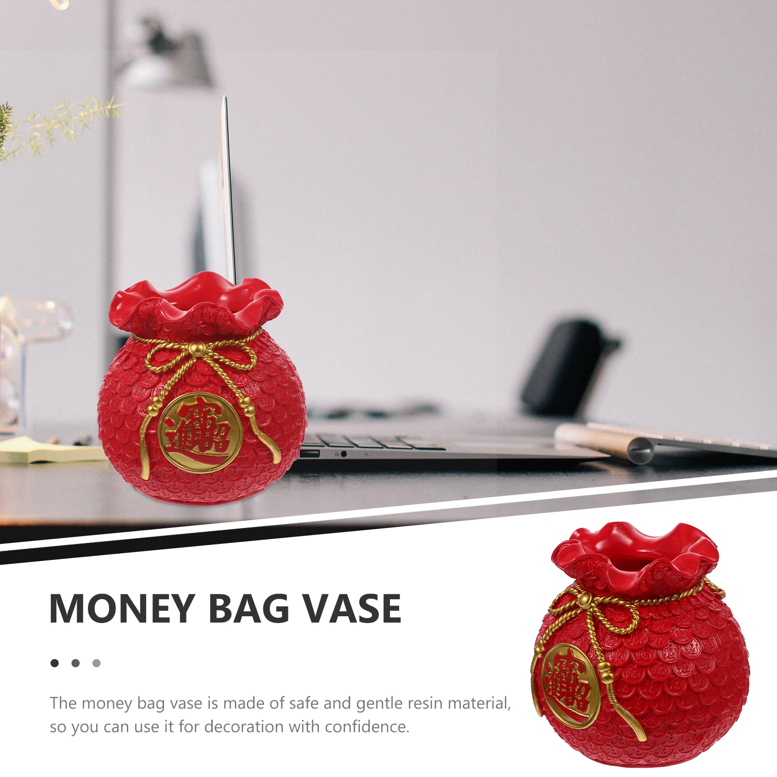

1Pcs Elegant Money Bag Decorative Vase for Dried Flowers Creative Home Decoration