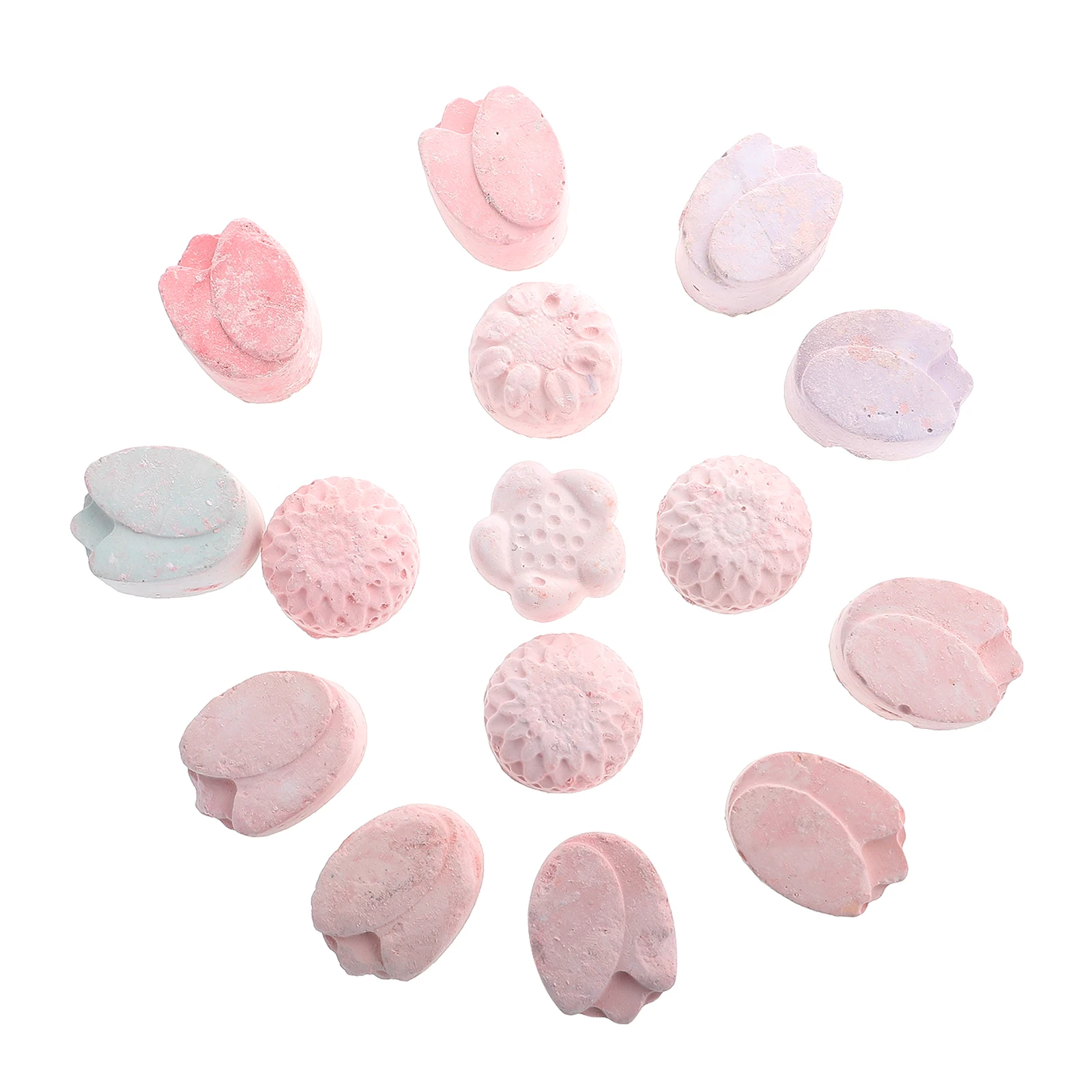

15 Pcs Mineral Stone Teeth Grinder Calcium Chew Toys for Hamster Rabbit Parrot Small Pet Supplies Bright Color Food Shape Design