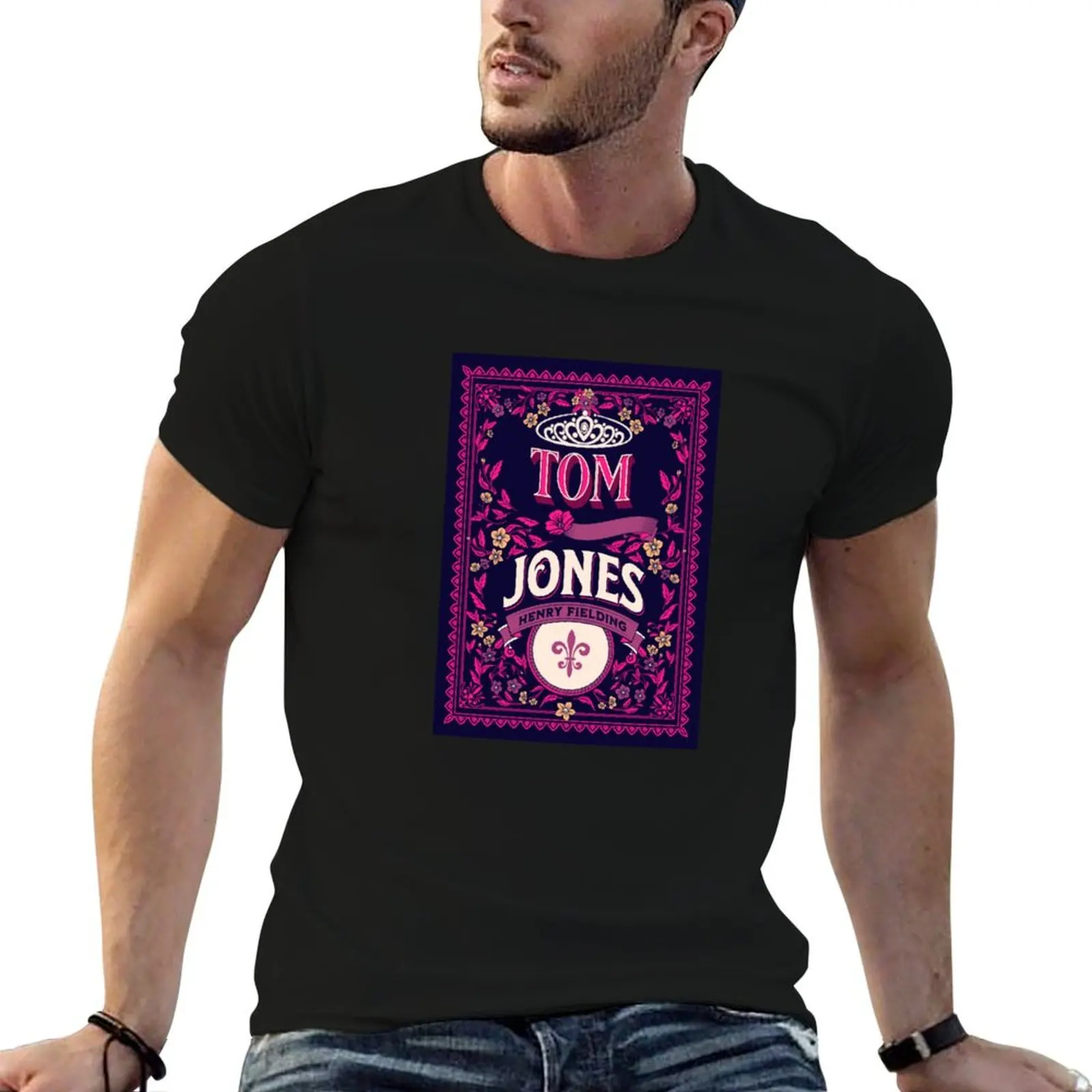 Tom Jones - Henry Fielding Book Cover Art Camiseta de gran tamaño, ropa de verano, camisas de entrenamiento para hombre