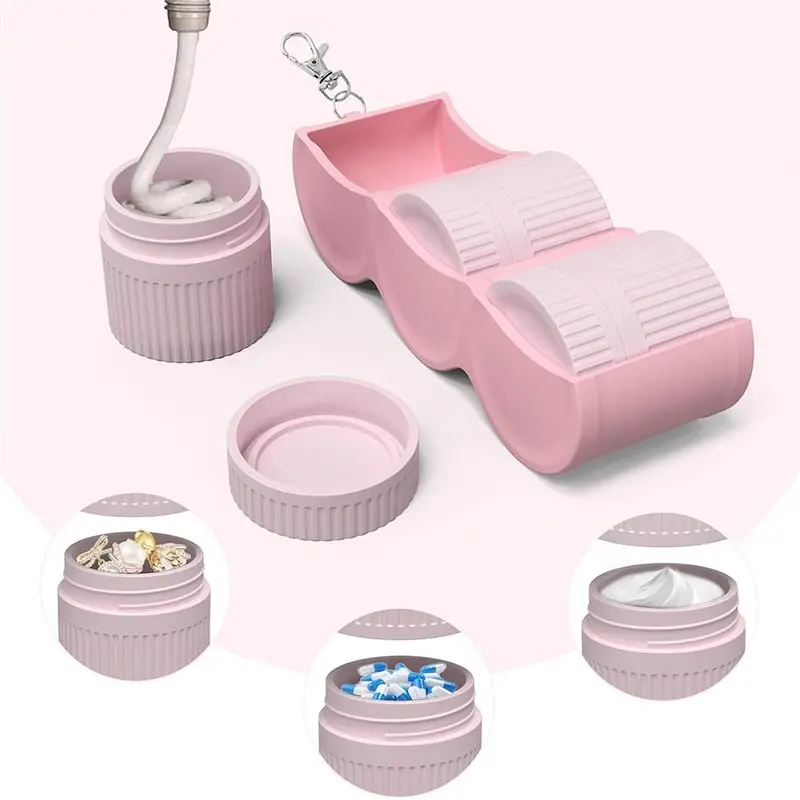 ABIT 3Pack Travel Containers For Toiletries - Reusable Silicone Leak-Proof Bottles With Keychain