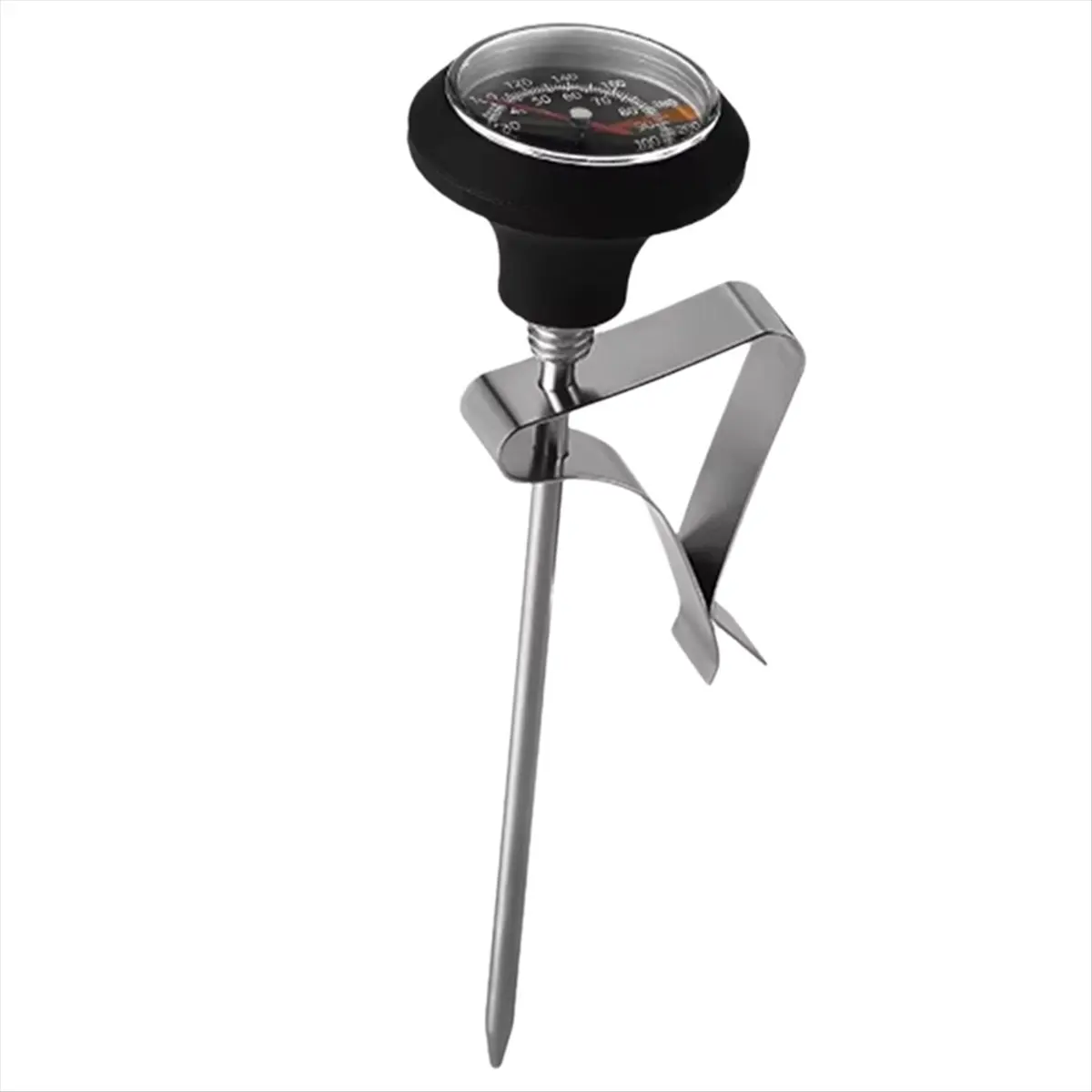 AA872~Milk Foam Thermometer Pointer Thermometer Pour-over Coffee Mechanical Thermometer Cafe Tool Kitchen Accessories Black