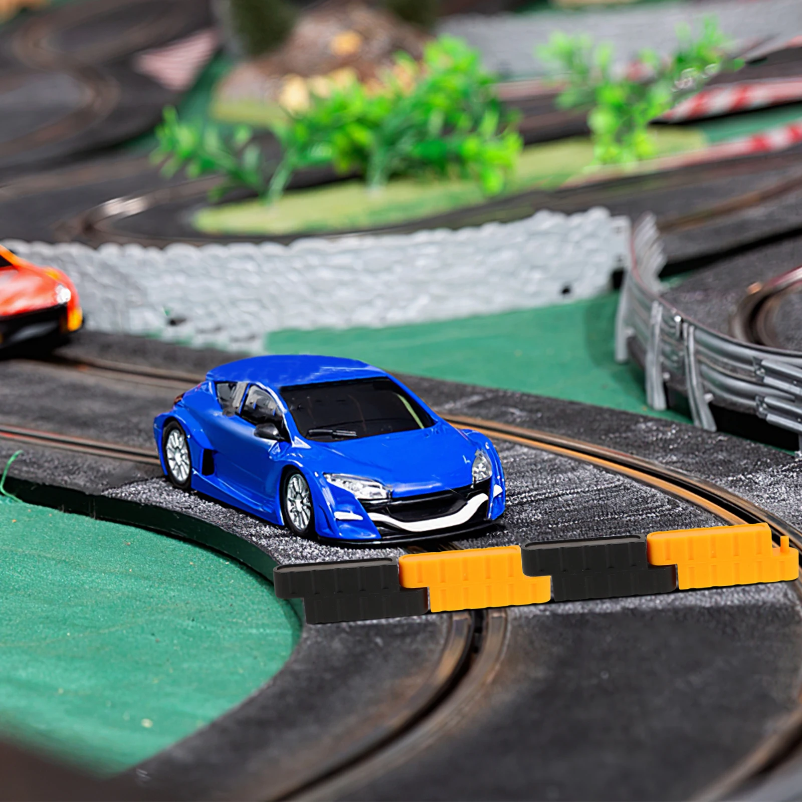 

16 Pc Mini Traffic Fences Barricade Miniature Road Block Toy Roadblocks Barrier Sign Four Wheel Drive Drift Race