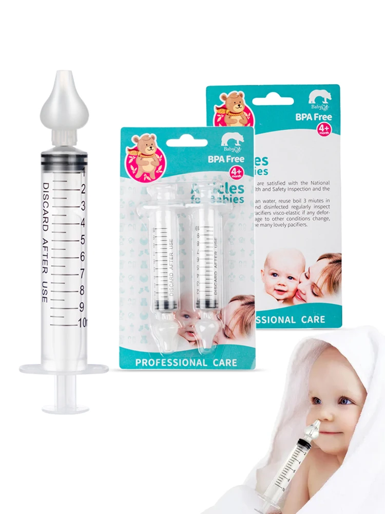 Accueil aiguille Tube aspirateur Nasal bébé infantile enfants nez morve Booger irrigateur Mucus Snivel nettoyant rhinite seringue rondelle Tube