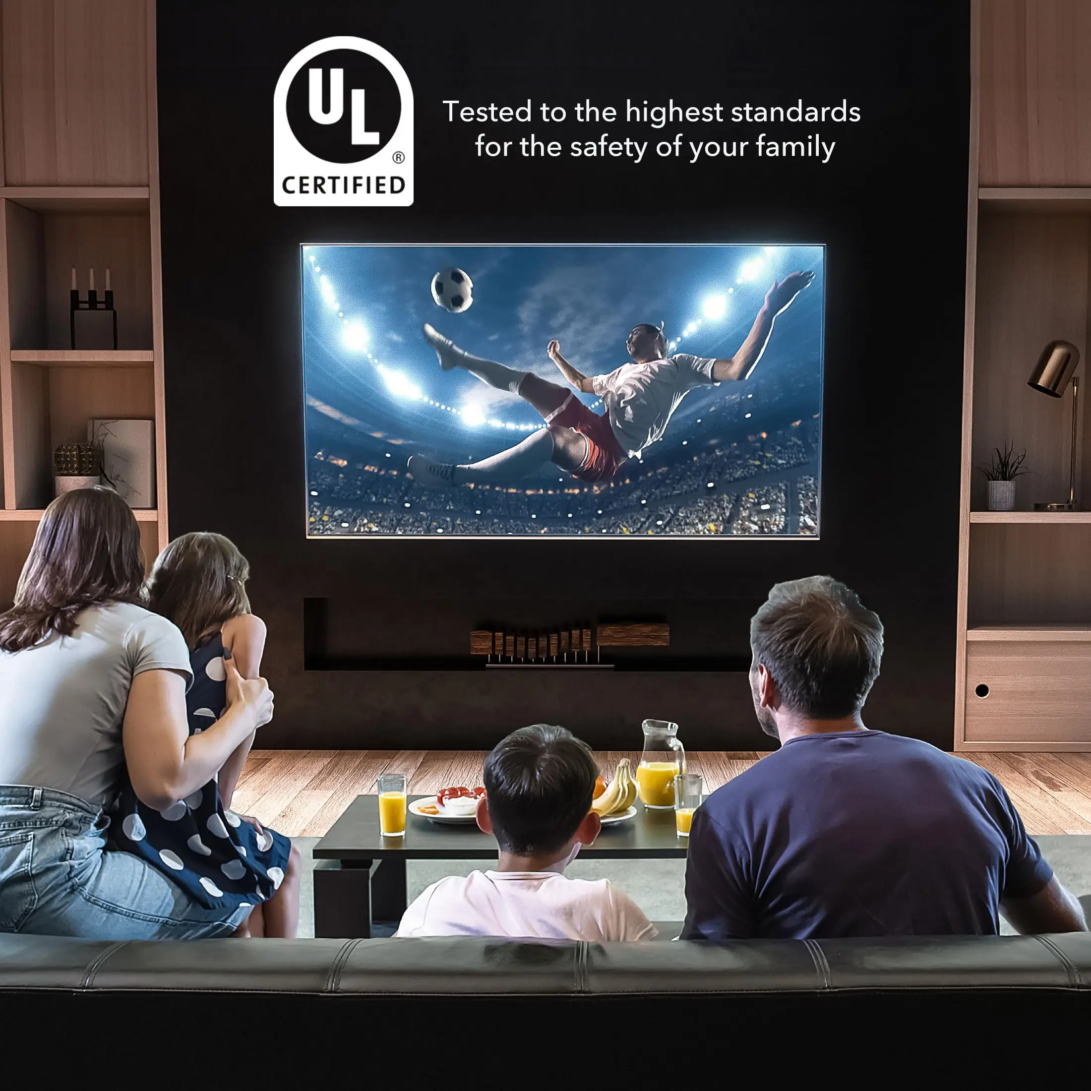 UL Certified Heavy Duty Full Motion TV Wall Mount for Most 37-80 Inch Flat Screen TVs, Wall Mount Bracket Max VESA