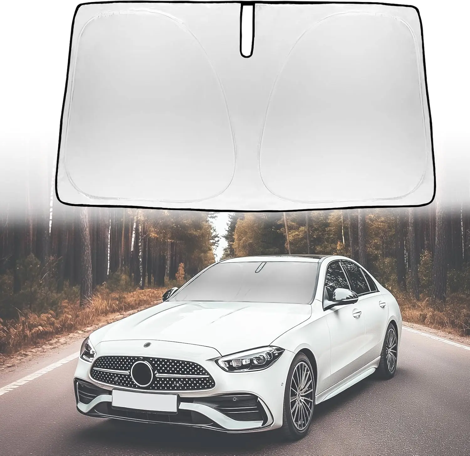 

Солнцезащитный козырек для лобового стекла Benz C-Class подходит для 2015-2023 2024 2025 Mercedes Benz C Class W205 C250 C300 C400 лобовое стекло Cov