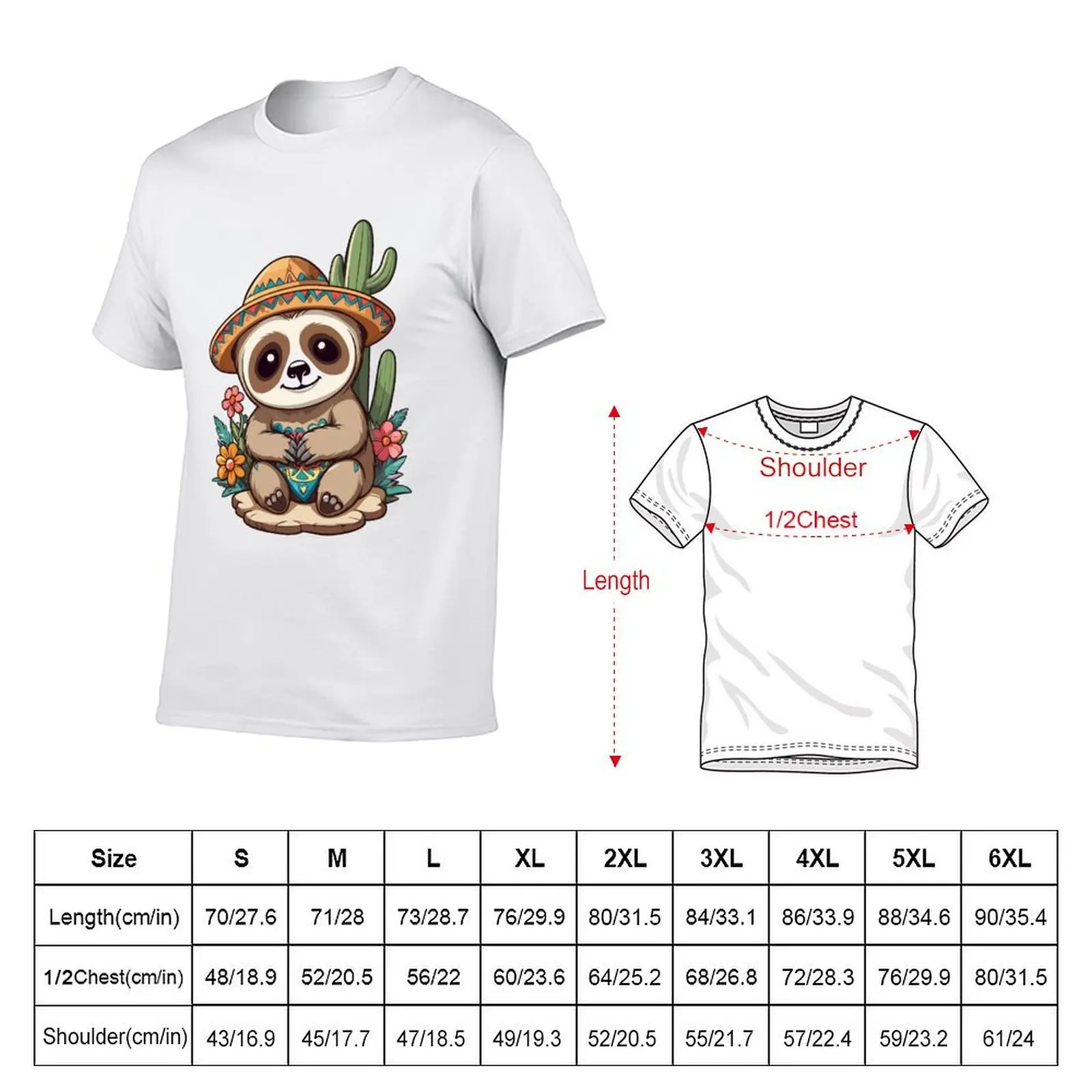 Sloth Iconic Sugar Skull Mexico T-Shirt Christmas Theme Tee Top