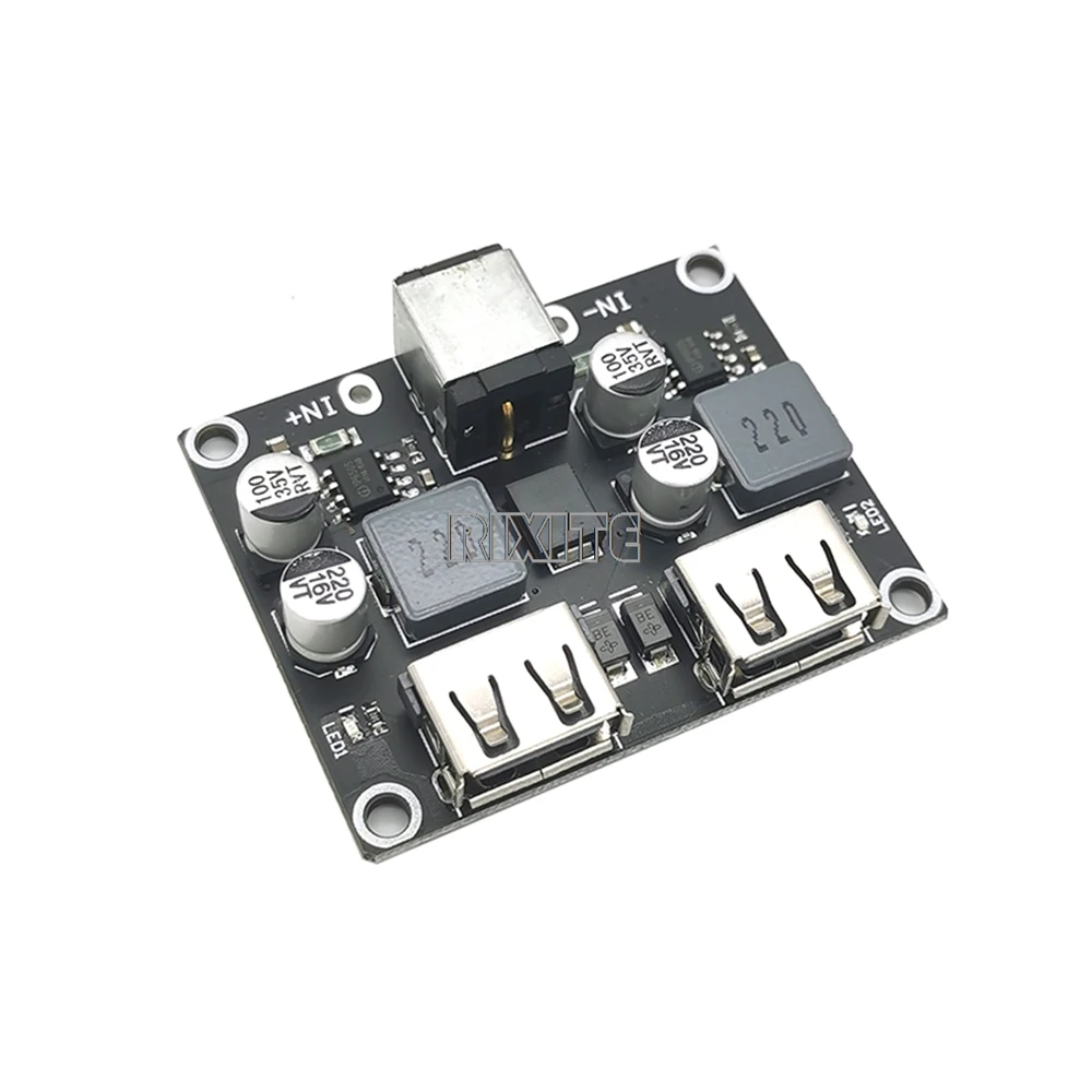 USB QC3.0 QC2.0 USB DC-DC Buck Converter Charging Step Down Module 6-32V 9V 12V 24V To Fast Quick Charger Circuit Board 5V 2Way view 4