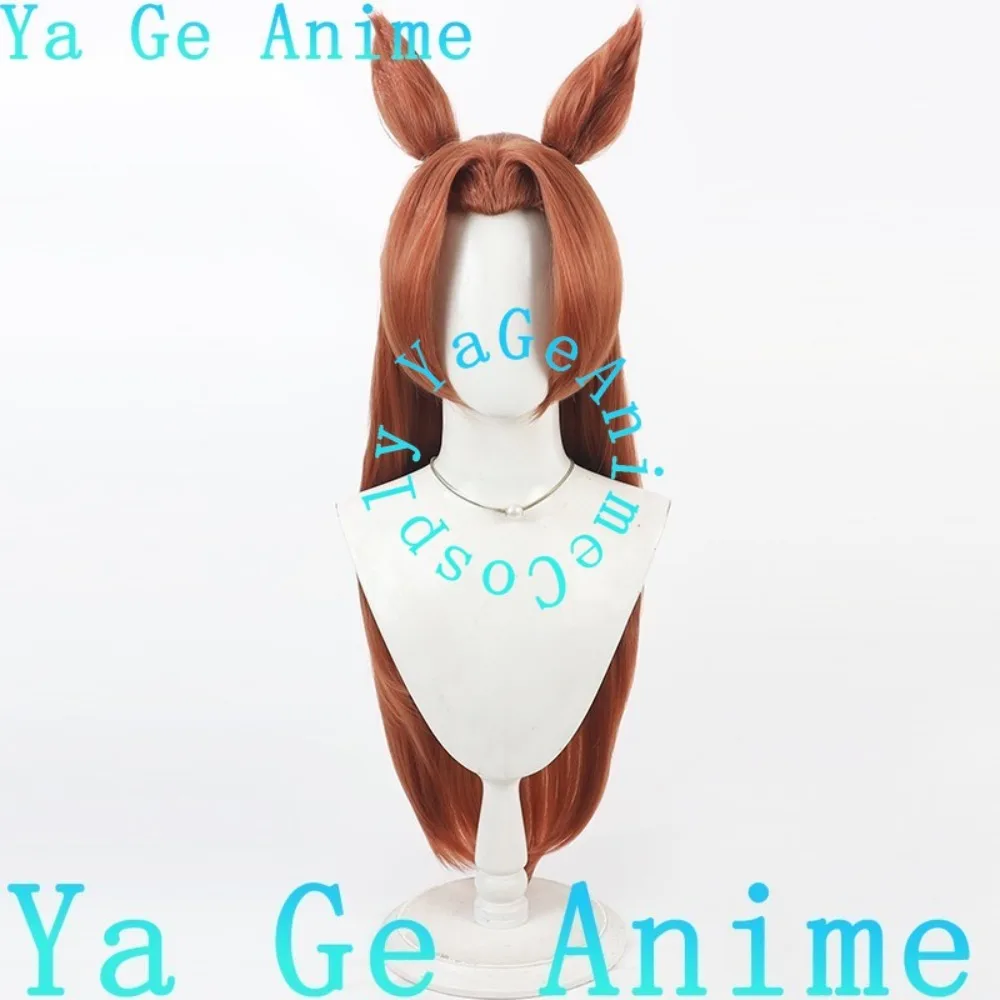 Wig Cosplay Uma Musume Pretty Derby Kawakami Princess dengan Telinga dan Ekor untuk Anime Game Halloween Reality Show