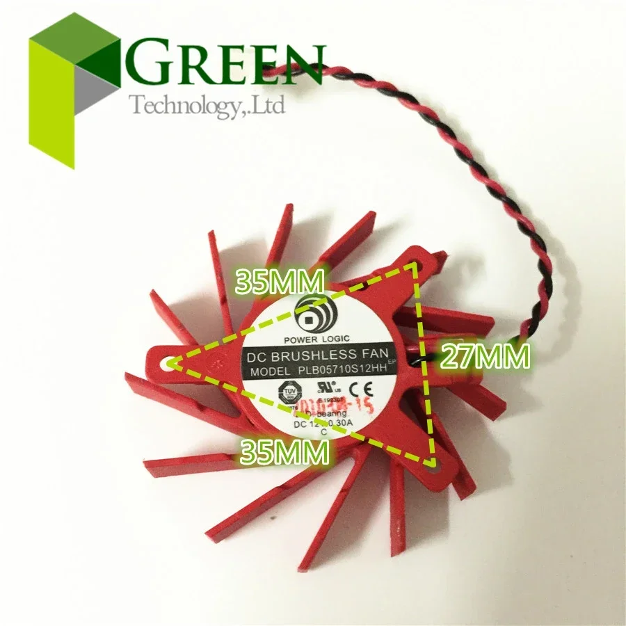 POWER LOGIC DC12V 0.3A for ATI HD5550 5570 5670 V4800 Graphics Card Fan PLB05710S12HH Cooling Fan with 2pin