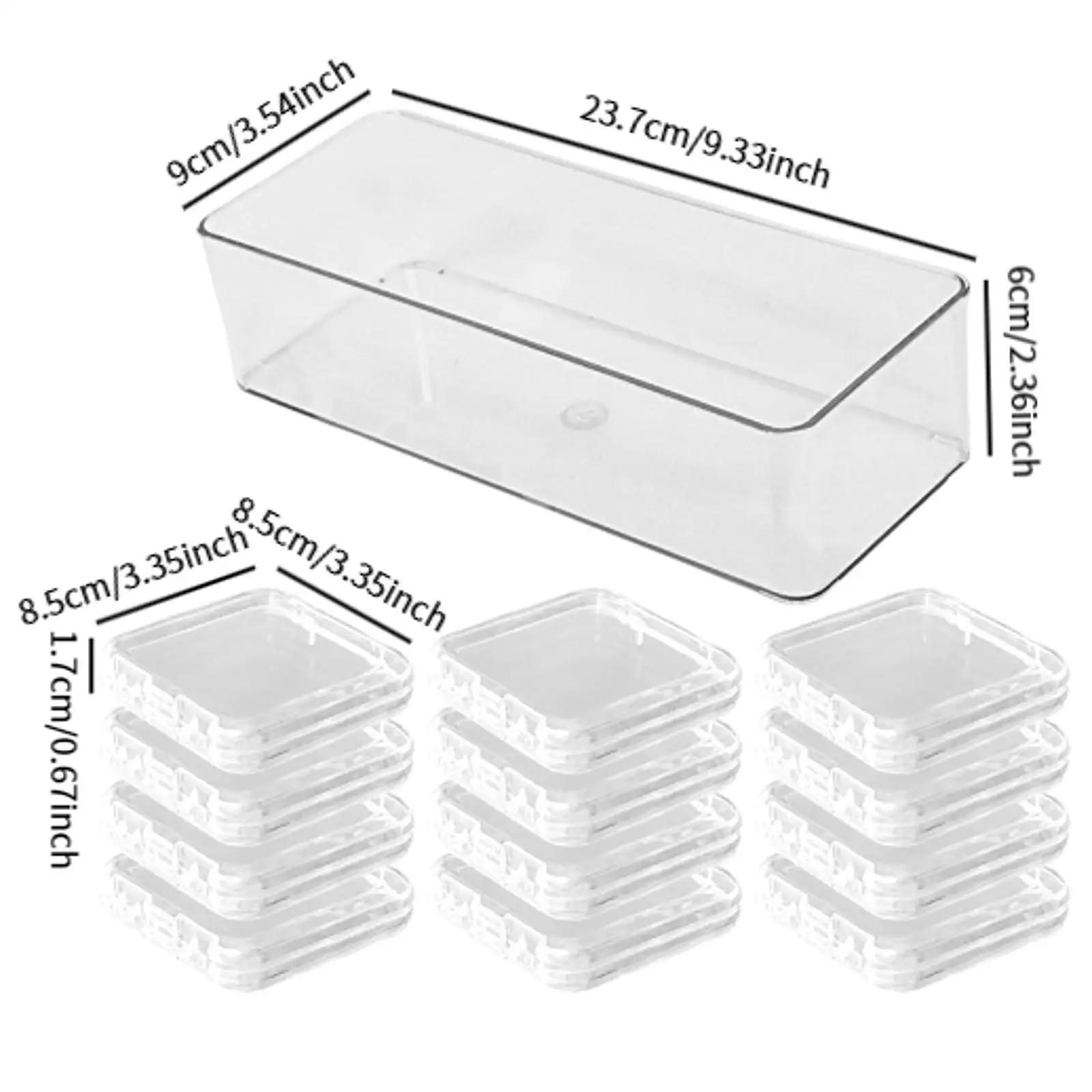 프레스온 네일 보관함 세트, 가짜 네일 정리함, 투명 컨테이너, 살롱 용품, 편리한 디스플레이 케이스