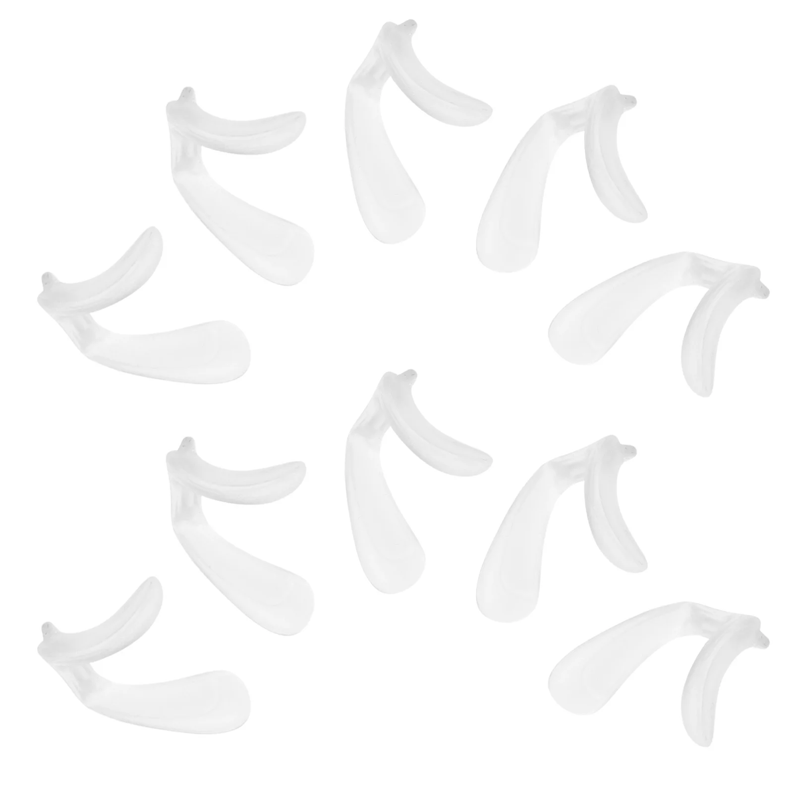

10pcs Replacement Glasses Nose Pads U-Shaped Thickened Silicone Non-Slip Cushion For Eyeglasses Saddle Bridge Support Safety