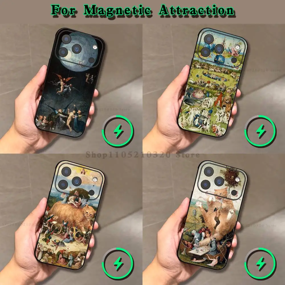 

H-Hieronymus Bosch Painting Phone Case For iPhone 17,16,15,14,13,12,11,Pro,Max,Plus,E,Air,Mini Magnetic Magsafe Frosted Clear