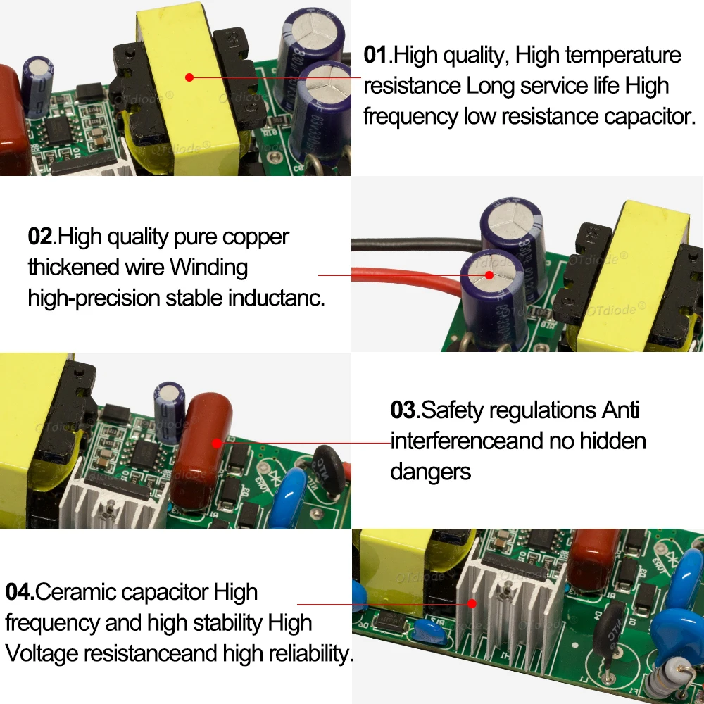 LED Driver 10W 20W 30W 40W 50W DC24-36V Power Supply Constant Current Automatic Voltage Control Light Transformer For Flood Ligh